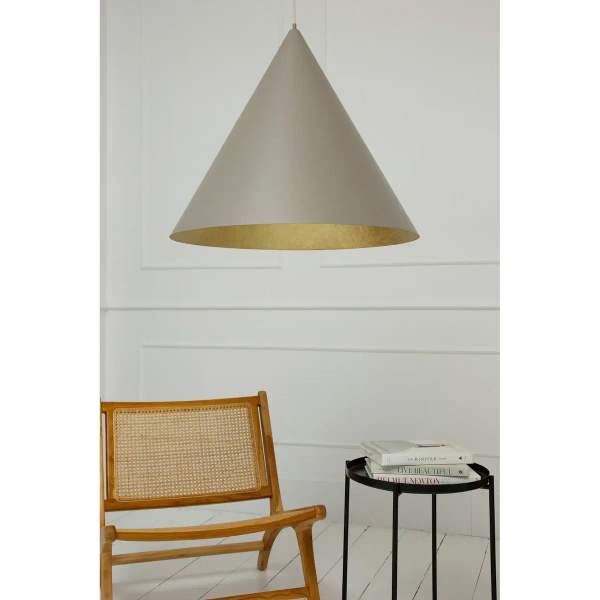 Lampa wisząca trójkątna VESUVIO 41059 nad stół szara złota