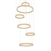 Pierścieniowa lampa wisząca Hall LP-7098/7P GD LED 300W 3000-5700K złota