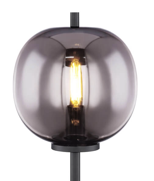 Stojąca lampa Blacky 15345T do sypialni czarna przydymiona