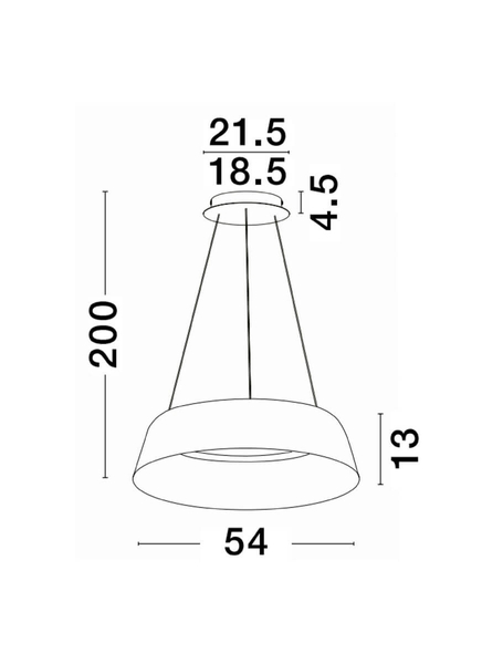 Minimalistyczna lampa wisząca CANCUN LE42804 LED 50W 3000K czarna złota