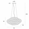 Druciana lampa wisząca STARDUST P0525D Maxlight LED 14W 3000K do salonu czarny