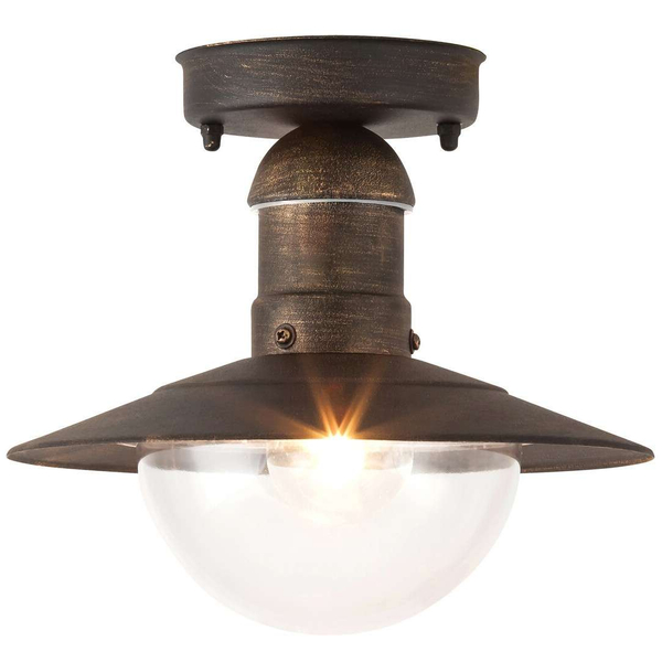 Zewnętrzna LAMPA sufitowa stropowa OSLO 8736 Rabalux industrialna OPRAWA ogrodowa outdoor IP44 antyczne złoto
