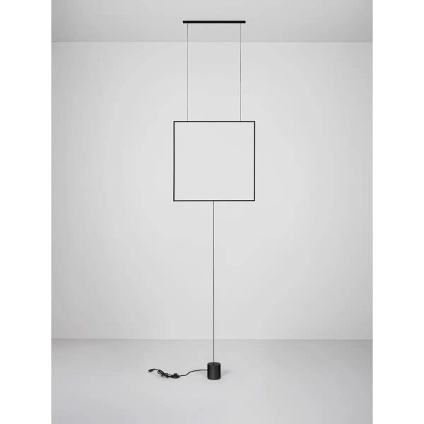 Prostokątna zwisająca lampa ROVILLA LE45488 LED 25W 3000K czarna