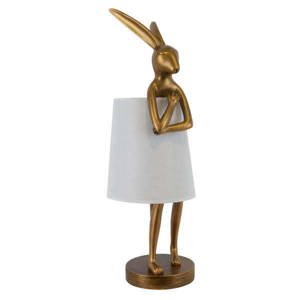 Lampka stojąca na szafkę Haas TL0107-M KRÓLIK animals biały złoty