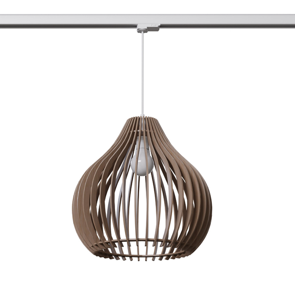 Drewniana lampa wisząca do szyny trzyfazowej APRILLA MYL.00211 brązowy