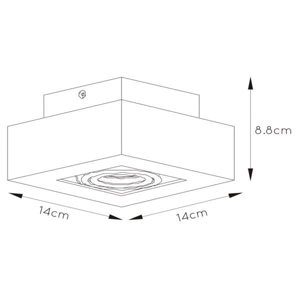 Natynkowa lampa sufitowa XIRAX 09119/06/30 Lucide do jadalni czarna