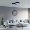 Czarny plafon salonowy 137623620811 LED 43W nowoczesny