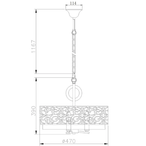 Antyczna LAMPA wisząca VENERA H260-03-N Maytoni abażurowa OPRAWA metalowy zwis złoty