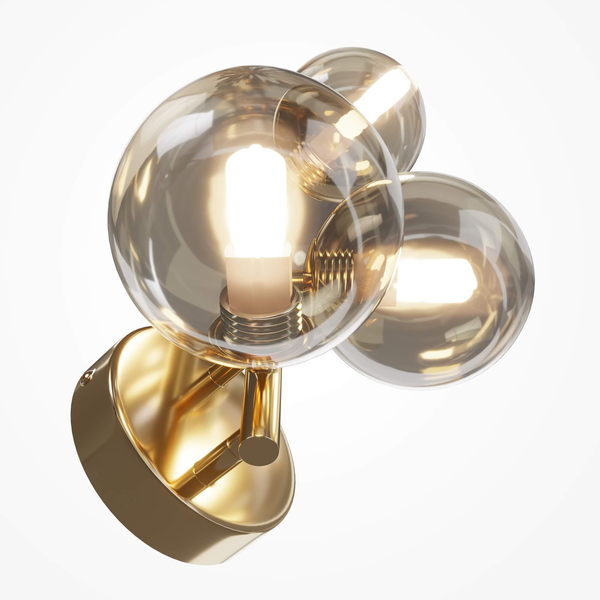 Kinkiet ścienny potrójny Dallas MOD545WL-03G balls złoty