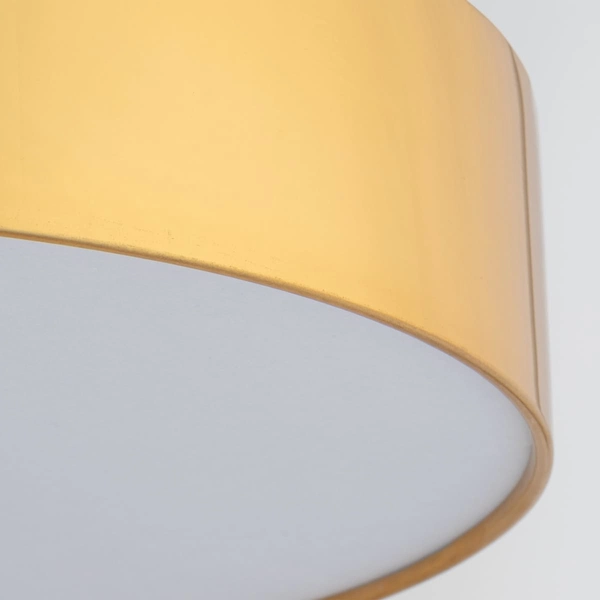 Salonowy plafon glamour Rondo 4843 TK Lighting tkaninowy abażur złoty