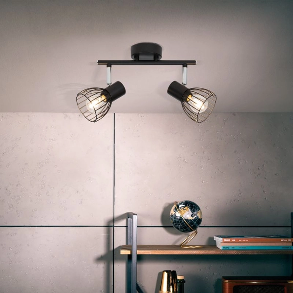 Sufitowa lampa na listwie Blacky 62113/06 z regulacją czarna OUTLET