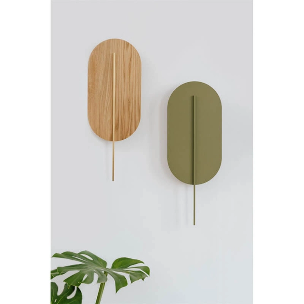 Naścienna lampa do jadalni Rokke RKK214140 metalowa oliwkowa