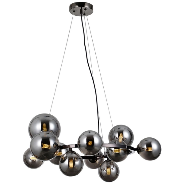 Lampa wisząca do sypialni Canello PND-406007-11A-BL Italux molekuły czarne