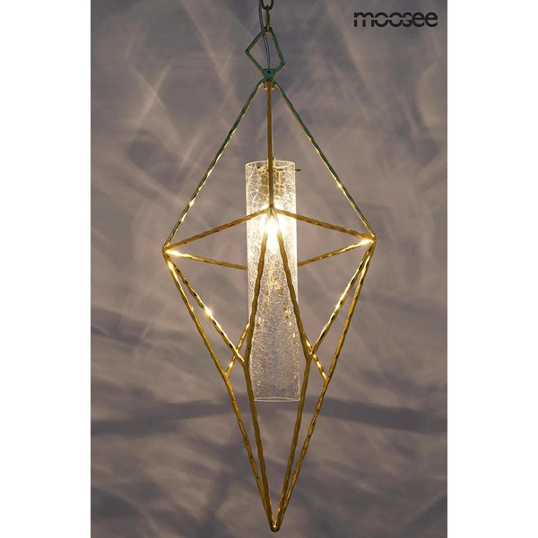 Geometryczna lampa wisząca Havana MSE010100129 Moosee metalowa złoty