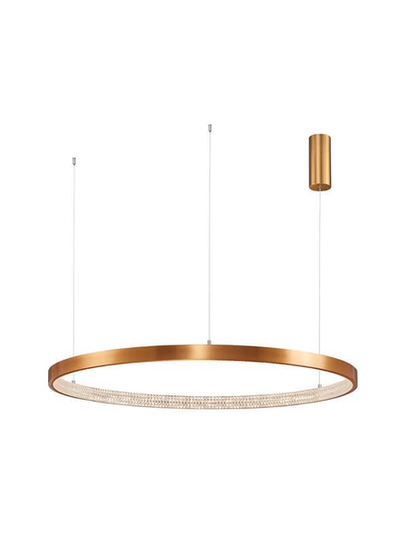 Salonowa lampa wisząca Moron złota LED 60W 3000K kryształki