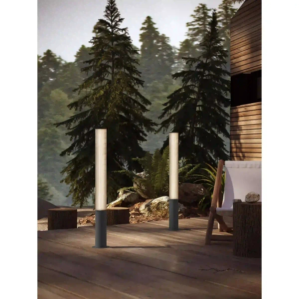 Antracytowy słupek ogrodowy GARDENIA F0065 1xLED 25W 3000K IP65 na taras