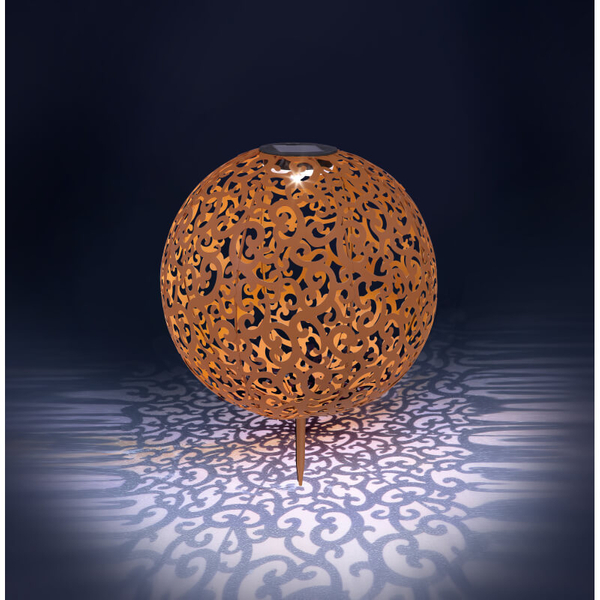 Lampka ogrodowa Solar 33744R Globo LED 0,12W 3000K kula ball IP44 miedziana