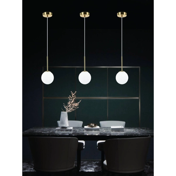 Lampa wisząca Bao I Cromo IP44 Orlicki Design łazienkowa OPRAWA szklana kula ZWIS ball IP44 chrom biały