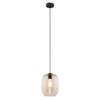 Wisząca lampa metalowa Elio 4338 TK Lighting do salonu bursztynowa czarna