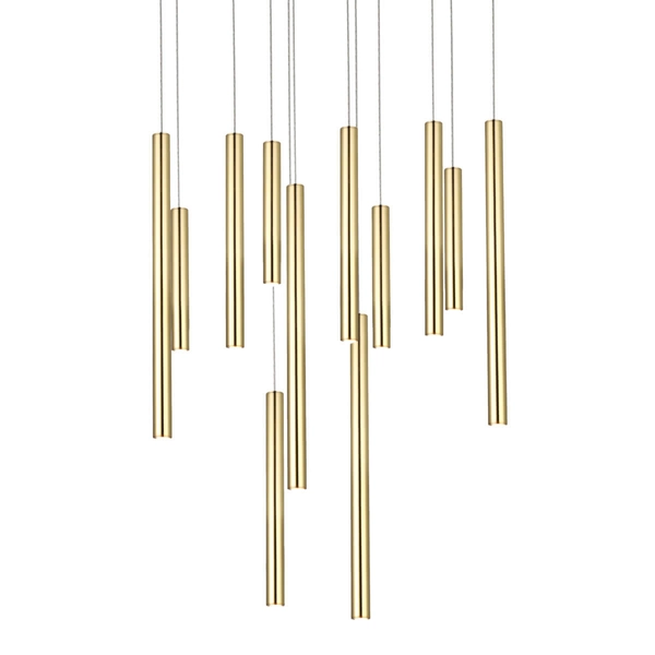 Metalowa lampa wisząca ILIOS AZ5745 Azzardo LED 64W 3000K tuby złoty