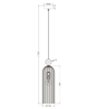 Wisząca lampa Piega LP-939/1P smoked podłużny dymiony zwis nad wyspę kuchenną