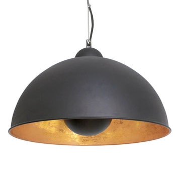 Loftowa lampa wisząca Captain czarna kopuła do kuchni