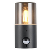 Przyścienna lampa Hoosic 222260132 IP44 czujnik ruchu czarny