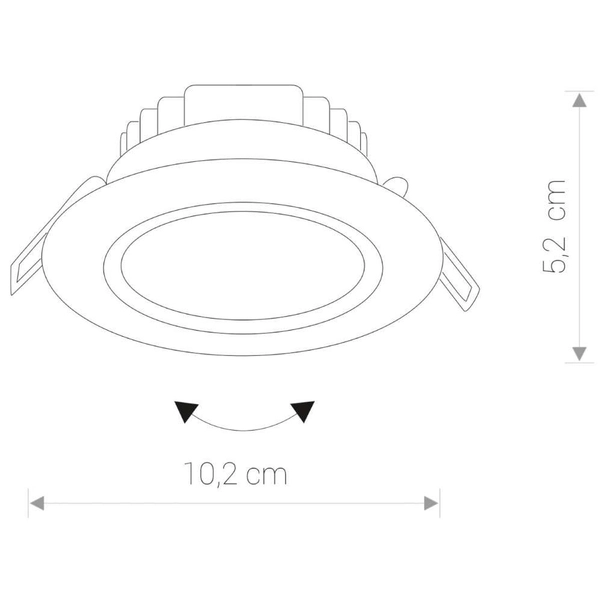 Stropowa LAMPA zewnętrzna EOL 8990 Nowodvorski okrągła OPRAWA metalowa LED 5W 4000K ruchoma outdoor IP44 biała
