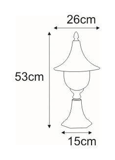 Latarenka do ogrodu Boston K-8128 CZARNY/ZŁOTY czarna złota