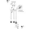 Wisząca lampa potrójna Amo LP-0702/3L BK do salonu metalowa czarna