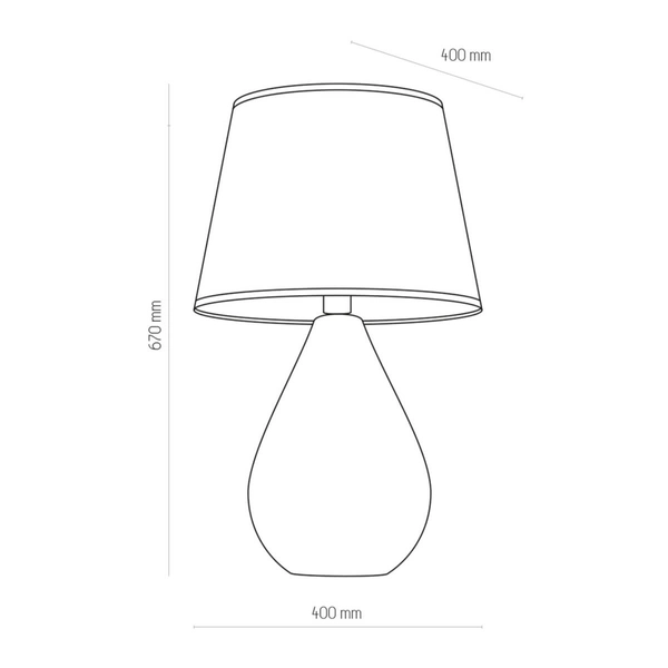 Klasycza lampka nocna LACRIMA 5454 TK Lighting tkaninowa czarna złota