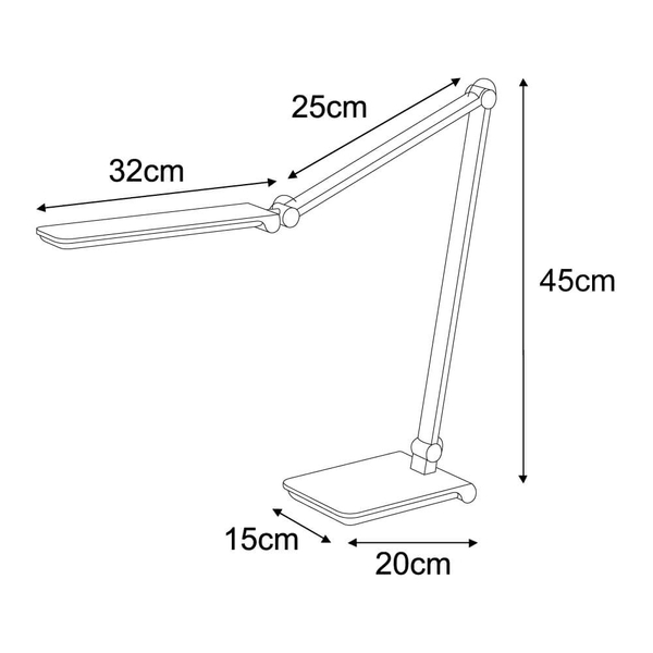 Regulowana lampka biurkowa Rico K-BL1121 CZARNY LED 10W 3000-6500K czarna