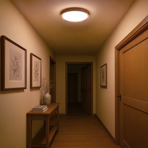 Skandynawska sufitowa lampa Orinoko ML1840 LED 36W 4000K brązowa