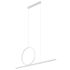 Podłużna lampa wisząca LINEO 11885 LED 39W 3000K ring biały
