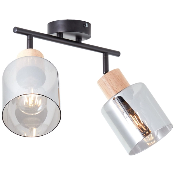 Sufitowa lampa Weald 99838/93 szklane klosze czarna przydymiona