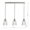 Jadalniana lampa wisząca Hadano HAD3661-05 Dar Lighting nad wyspę chrom