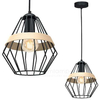 LAMPA wisząca CLIFF MLP5524 Milagro druciana OPRAWA metalowa klatka ZWIS skandynawski czarna