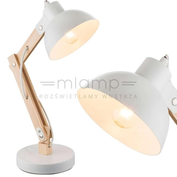 LAMPKA biurkowa TONGARIRO 21502 Globo nocna LAMPA stołowa biała