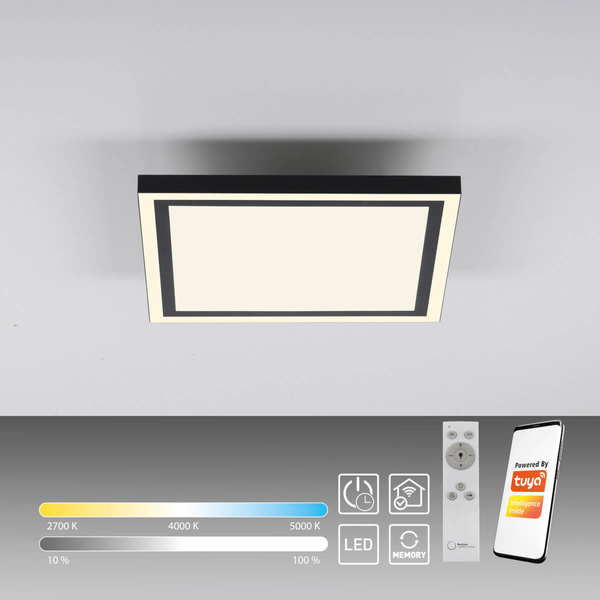 Kuchenny plafon Smart 14450-18 Just Light LED 32W 2700-5000K kwadrat czarny