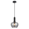 Szklana lampa wisząca Stabla PND-30084-1-BK-SG czarna przydymiona