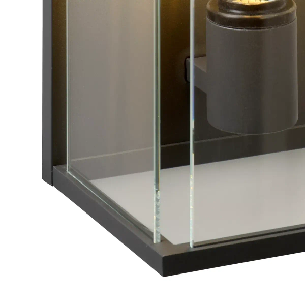 Balkonowa lampa na ścianę CLAIRE 27883/01/30 Lucide IP54 szklana antracyt