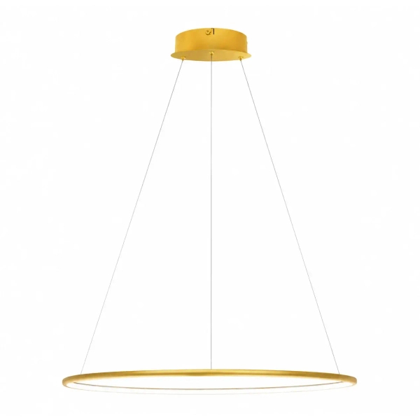 Lampa wisząca złota ringowa LED 32W 4000K neutralna barwa do salonu pierścień SLD/000061/4000/G