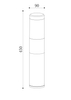 Stojąca lampa ogrodowa Koln O590FL-L8B4K Maytoni LED 8W 4000K tuba IP54 czarna