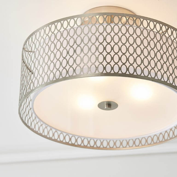 Lampa sufitowa Cordero 81966 Endon ażurowa okrągła metal nikiel