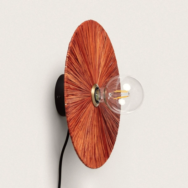 Rustykalny kinkiet ścienny BOHO ABR-KBTK-B Abruzzo talerz czerwony