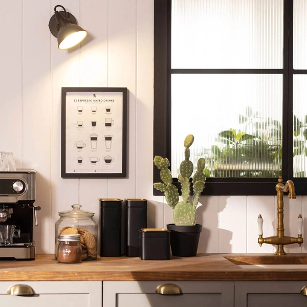 Regulowany kinkiet Retro ABR-RRO-C-E14 Abruzzo czarny złoty