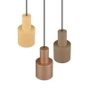 Wisząca lampa AGUDO 319430317 beżowa szara różowa 3x40W E27 z regulacją