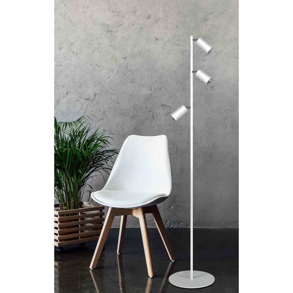 Stojąca lampa z regulacją Kayla K-4419 Kaja tuby metalowe białe