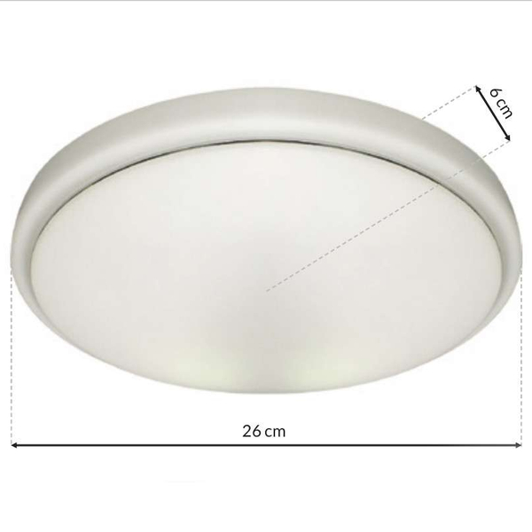Łazienkowa LAMPA sufitowa PEPE ML6065 Milagro okrągła OPRAWA metalowa LED 10W 4000K plafon IP44 biały