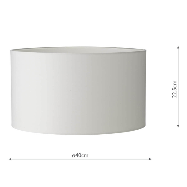 Klosz do lampy tkaninowy Tuscan S1056 Dar Lighting okrągły biały